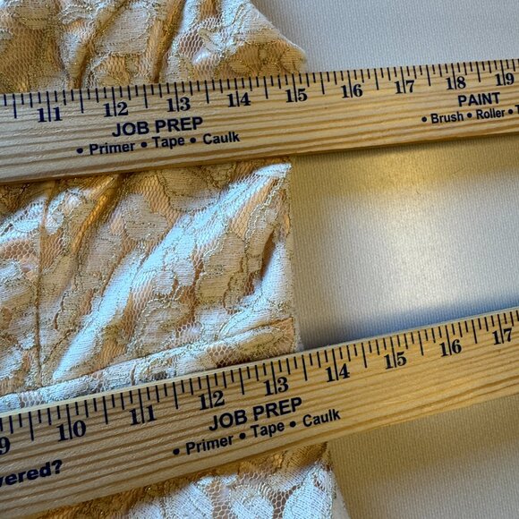 Jodi Kristopher Party Dress Size 7 Ivory Gold Lace Special Occasion Easter - Picture 6 of 11